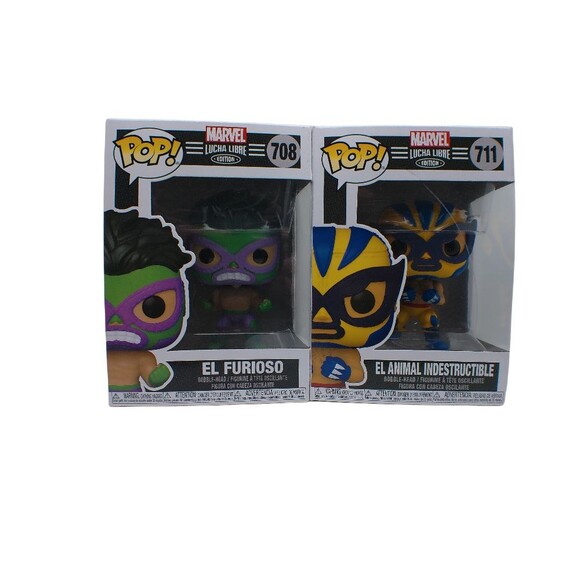 FUNKO POP! Marvel Lucha Libre Hulk & Wolverine  #708 #711 Lot of 2 - Picture 2 of 3
